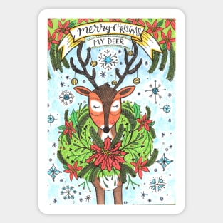 Merry Christmas My Deer Sticker